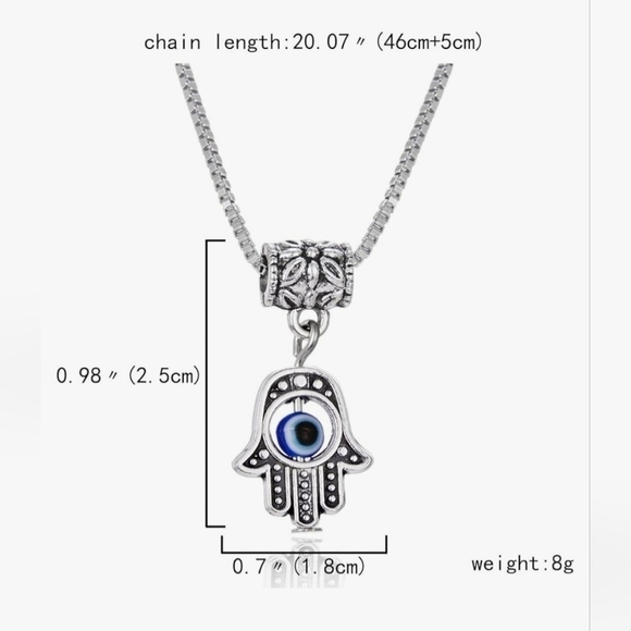Set of 2 ! Evil Clasps Hand Bracelet & Hamsa Hand Necklace Protection Jewelry - Picture 10 of 12